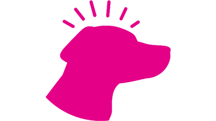 Dog brain support icon